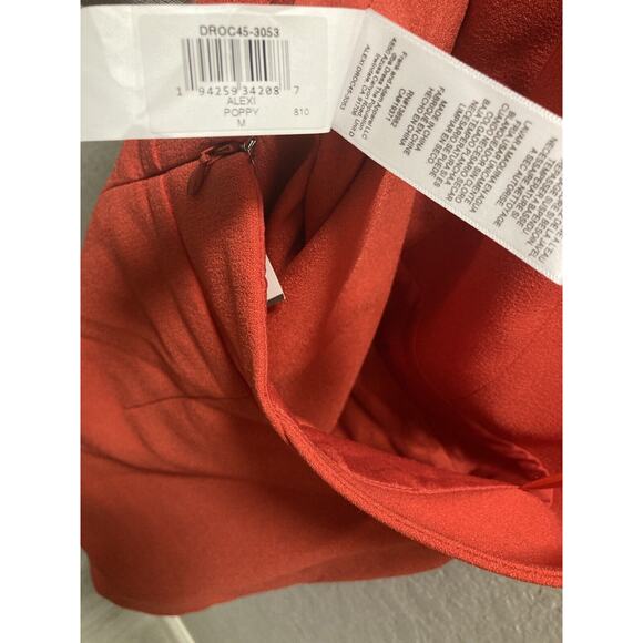 Dress the Population Women Medium Alexi Fit and Flare Midi Dress Poppy Red - Picture 11 of 12